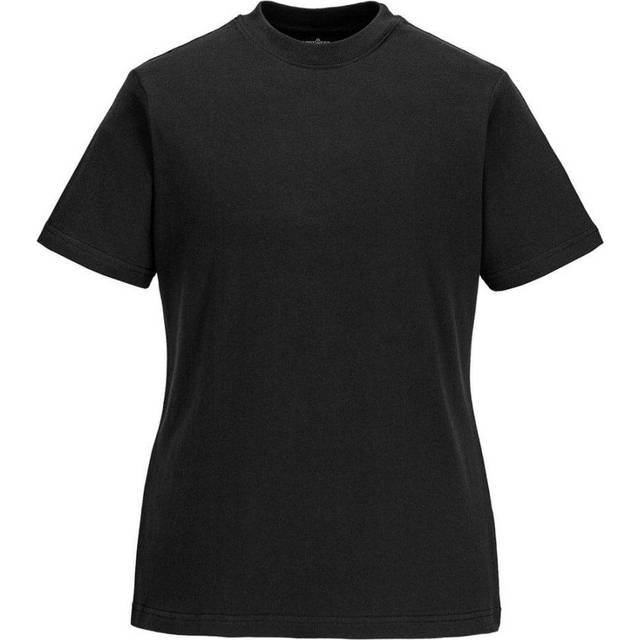 Portwest Vanlig T-shirt dam/dam L svart