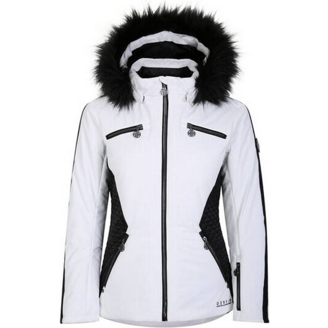 (18 UK, White/Black) Dare 2B Womens/Ladies Julien Macdonald Mastery Contrast Ski Jacket