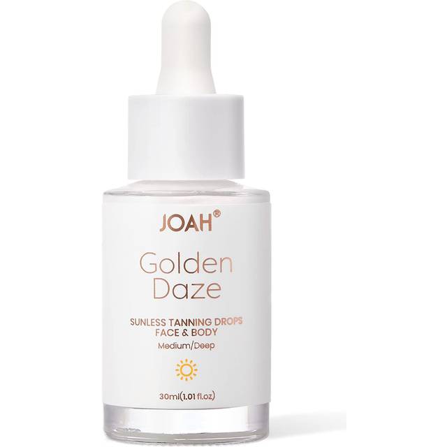 JOAH Self Tanner  Sun & Seoul Golden Daze Sunless Tanning Drops  Moisturizing Self Tanning for Face & Body  Vegan & Cruelty-Free  Medium/Deep 30ml