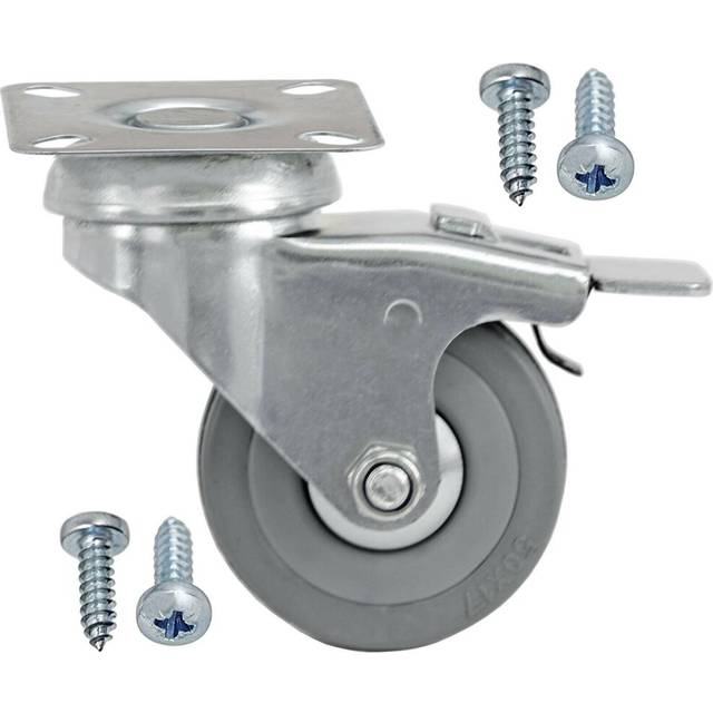 50mm Castor Wheel Trolley Furniture Swivel Caster Small Heavy Duty Screws Braked