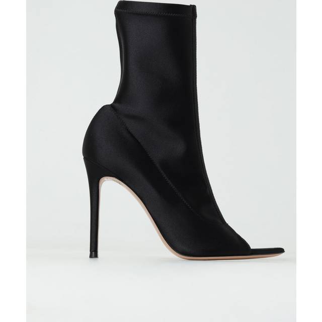 Gianvito Rossi, Heeled Boots, female, Black, 7 UK, Black Lycra Glass Boots Made in Italy