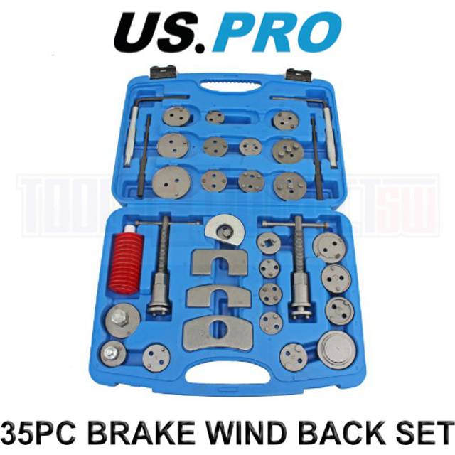 US PRO Tools 35pc Universal Brake Piston Caliper Wind Back Tool Kit 6266