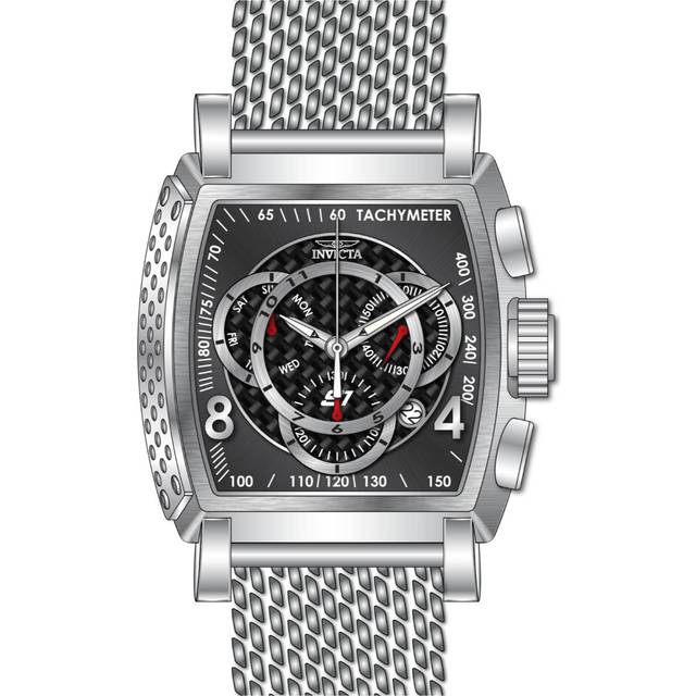 Invicta S1 Rally Chronograph Stainless Steel Black Dial Quartz 46007 100M Men&#39;s Watch