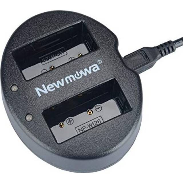 Dual USB Charger for Fujifilm NP-W126 NP-W126S and Fujifilm FinePix X-Pro1 X-Pro2 HS30EXR HS33EXR HS35EXR HS50EXR X100F X-A1 X-A2 X-A3 X-A5 X-E1 X-E2