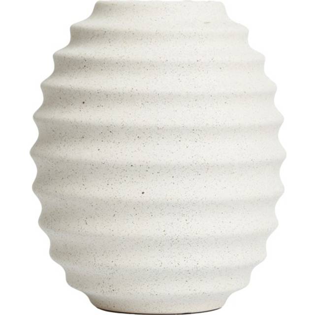 Small Beehive Style Ceramic Vase, Cream