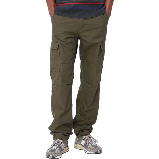 Carhartt WIP - Aviation Rinsed Cypress - Pants - green - W28 / L32 - 100% Cotton,Cotton