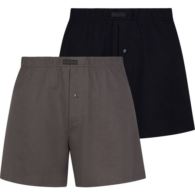 Bruno Banani 2-pack Loose Fit Boxershorts - Black/Blue - X-Large