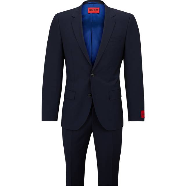 Slim-fit suit in a performance-stretch wool blend
