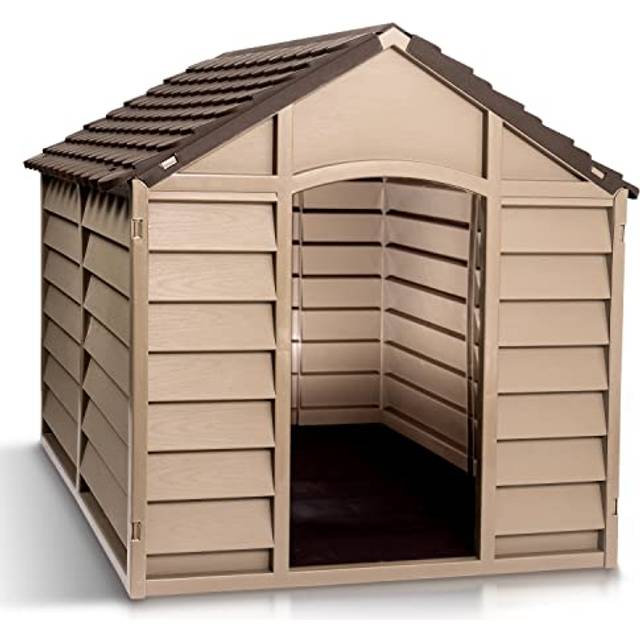 Large Easybuild Plastic Dog Kennel - Mocha - Brown