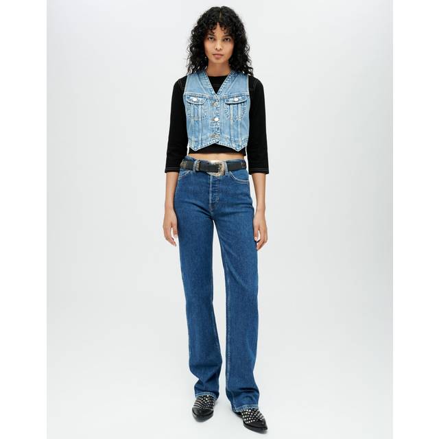RE/DONE Originals 90s High Rise Loose in Western Rinse - Denim-Medium. Size 32 (also in ). (32)