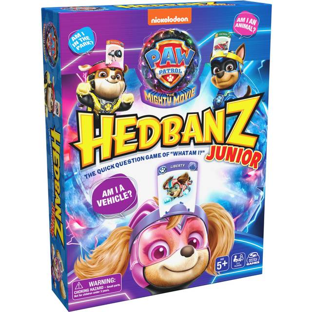 Hedbanz Junior PAW Patrol The Mighty Movie Game- Family Games | Games for Family Game Night| Kids Games | Card Games for Families & Kids Ages 5 and up