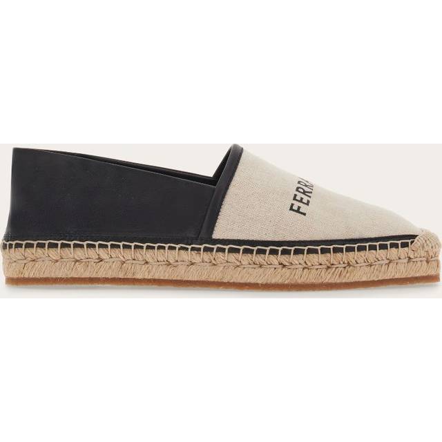 Ferragamo Collapsible Canvas & Leather Espadrille
