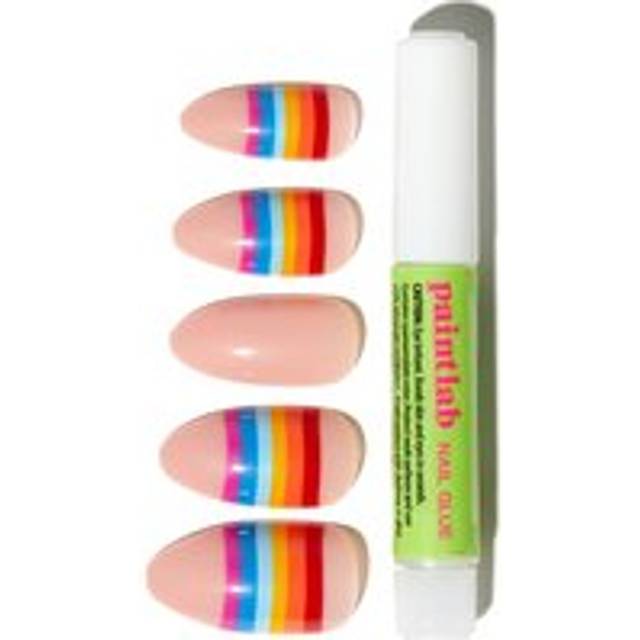 PaintLab Kunstige Negle - Rainbow Love/Multifarvet