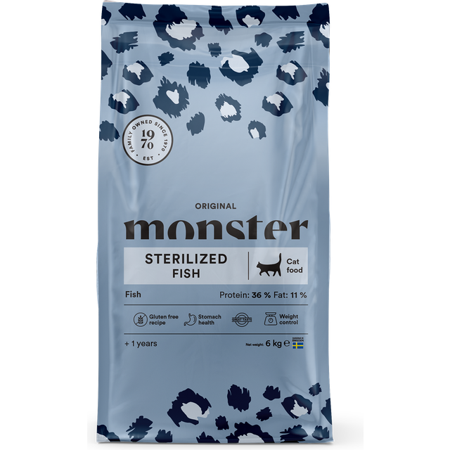 Monster Katt Original, Sterilized, Fish - 6 kg