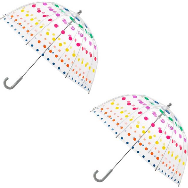 2X Kid's Clear Bubble Umbrella Men's and Women's Children's Umbrellas Transparent Long Handle Fashion Umbrella