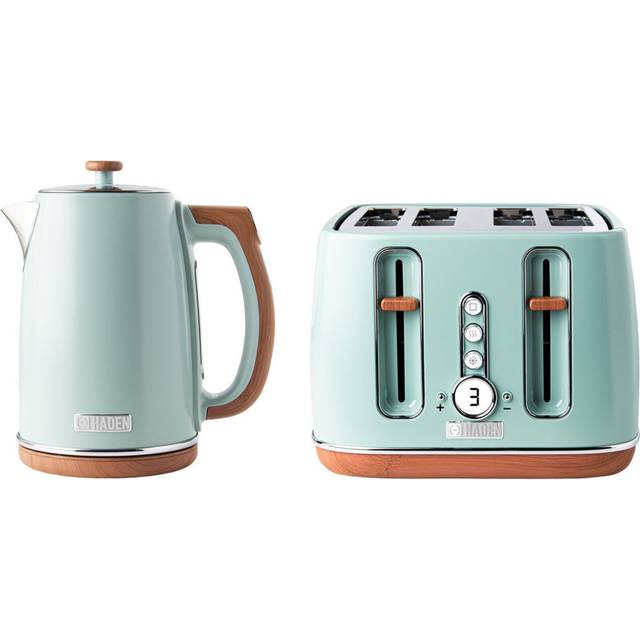Haden Dorchester Kettle & 4 Slice Toaster Set - Sage, Green