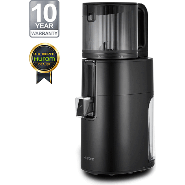 Hurom H400 Slow Juicer | Juicepress för grönsaker och frukt | 2L Mega Hopper | Tyst motor | BPA-fri | 15 års garanti | Enkel rengöring | Högkvalitativ juicepress (SVART)