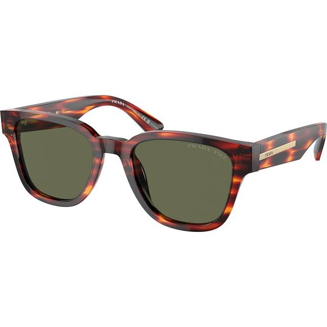 Prada Man PR A04S  13O03R Sunglasses Acetate Red Green Pillow Polarized Anti-glare