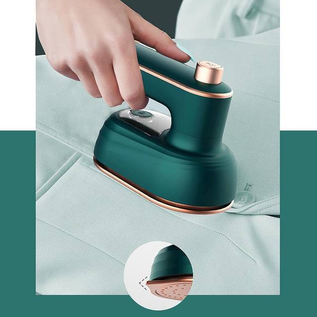 Garment Steamer Mini Vikbar Rotary Iron Machine 33W Resande Handhållna Bärbara Kläder Hem US Plug mörkgrön färg