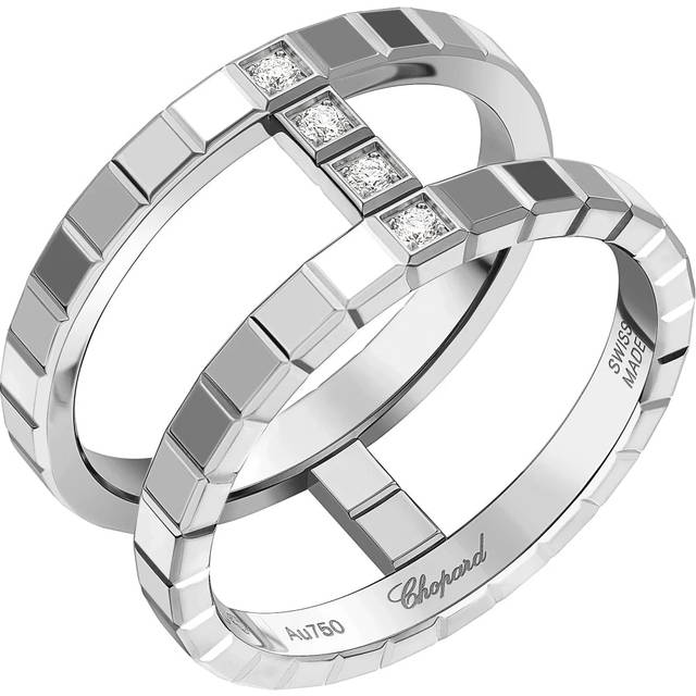 Chopard Ice Cube 18ct White Gold 0.04ct Diamond Ring - 54