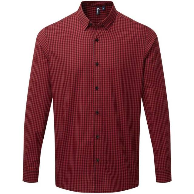 Premier mens maxton check long sleeve shirt pc3905