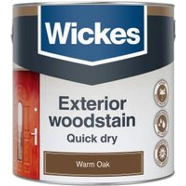 Wickes Exterior Quick Dry Woodstain - Warm Oak - 2.5L