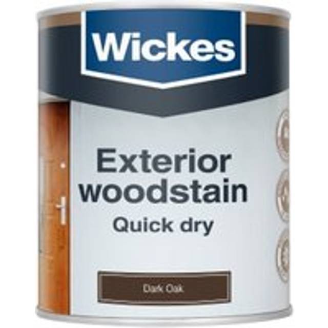 Wickes Exterior Quick Dry Woodstain - Dark Oak - 750ml