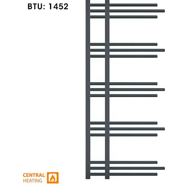 (Sydney Designer 500x1200 Anthracite (BTU: 1452)) Anthracite Bathroom Heated Towel Rail Radiators