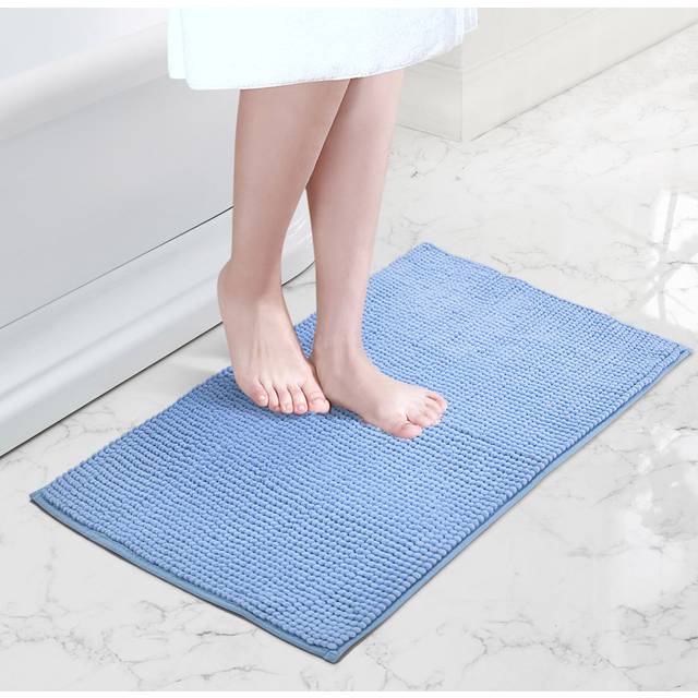 Busselton Shaggy Noodle Bath Mat 50x80 - Blue (50cm W)