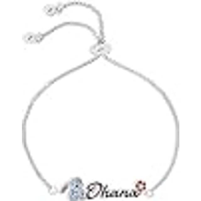 Disney Lilo and Stitch Silver Plated Brass Adjustable Friendship Bracelet, Silver, Women - Ilver