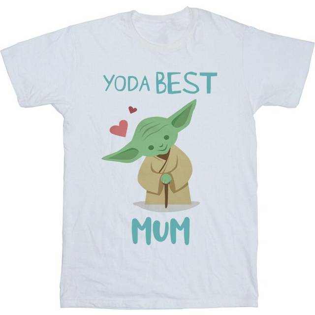 Yoda Best Mum T-Shirt - White - L