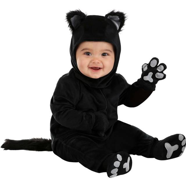 Infant Little Black Cat Costume | Infant Animal Costumes - Black&#47;Gray (12/18mo)