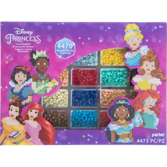 Perler Disney Princesses Deluxe Fused Bead Activity Kit with Patterns and Pegboards  Finished Project Sizes Vary  Multicolor 4474 Pieces
