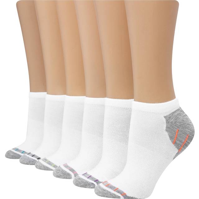 Hanes womens 6-pair comfort Fit No Show athletic socks  White  5 9 US