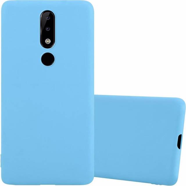 (CANDY BLAU, Nokia 5.1 PLUS / Nokia X5) Cadorabo Case for Nokia 5.1 PLUS / X5 Cover Protection TPU Silicone Gel Back case