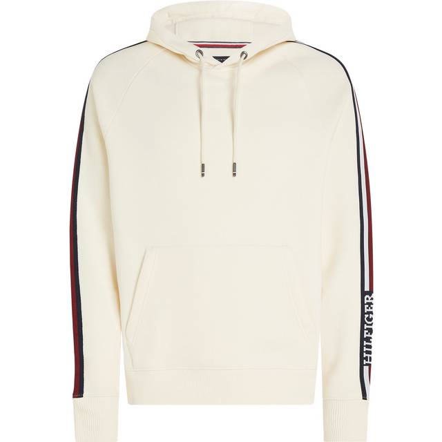 Tommy Hilfiger GLOBAL STRIPE HOODIE - Cream