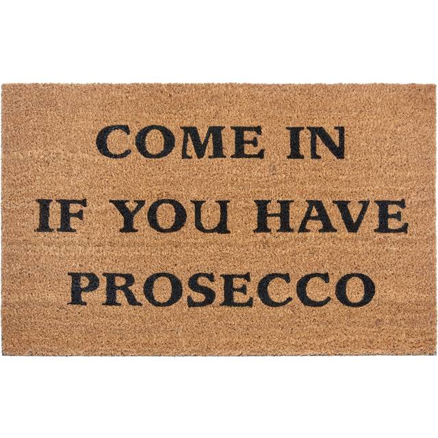 Mix Mats Prosecco Doormat - Black;Brown (45cm W X 75cm L)