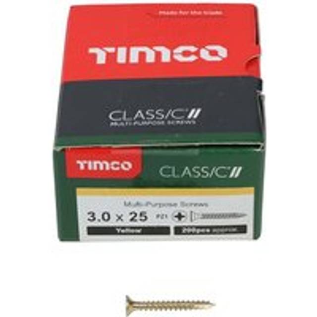 TIMCO Classic Multi-Purpose Screws Pz Double Countersunk Yellow - 300- you get 9