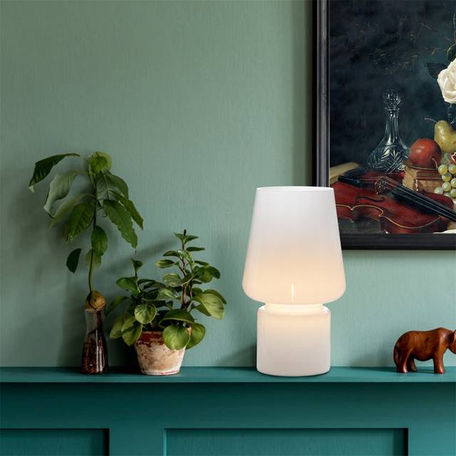 Lataija 22Cm White Table Lamp (22cm H X 12.8cm W X 12.8cm D)