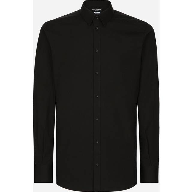 Dolce & Gabbana Men's Cotton Shirt in Black | Size 43 | G5EJ0TGG826 Color N0000 (43)