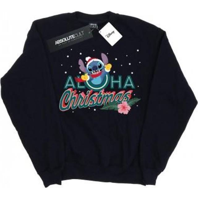 Lilo And Stitch Aloha Christmas Sweatshirt - Black - XL