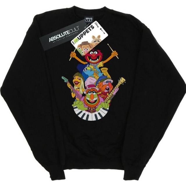 (L, Black) Disney Mens The Muppets Dr Teeth And The Electric Mayhem Sweatshirt