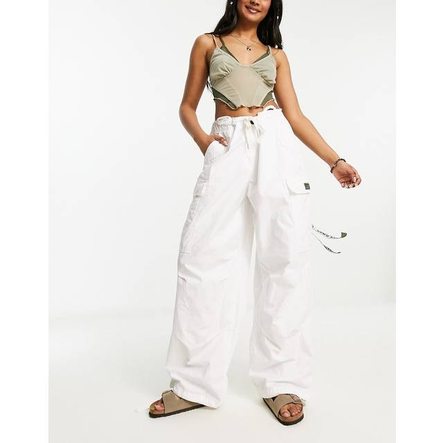 Women's baggy parachute Trousers Superdry - Blanc