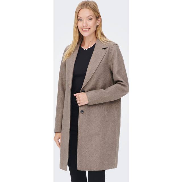 Women's coat Only Carrie bonded coat - Beige