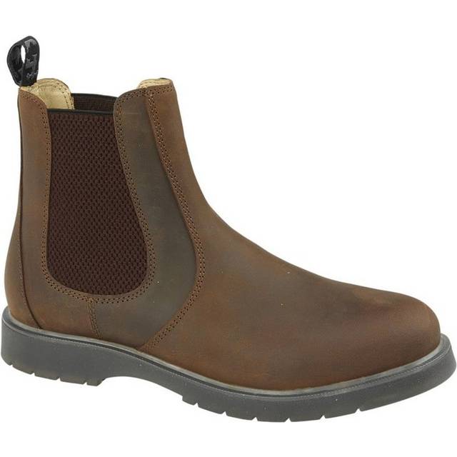 (9 UK, Brown) Grafters Unisex Adult Waxy Leather Chelsea Boots