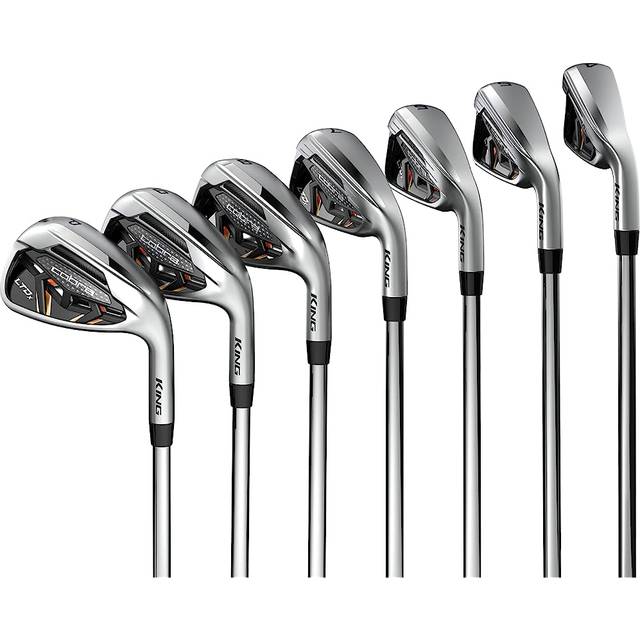 Cobra Golf 2022 LTDX järnset satin krom guld fusion (herr, höger hand, KBS Tour 90, styv flex, 5-GW)