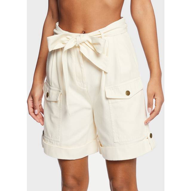 Twinset, Casual Shorts, female, White, 2XS, White Casual Cotton Shorts with Pockets