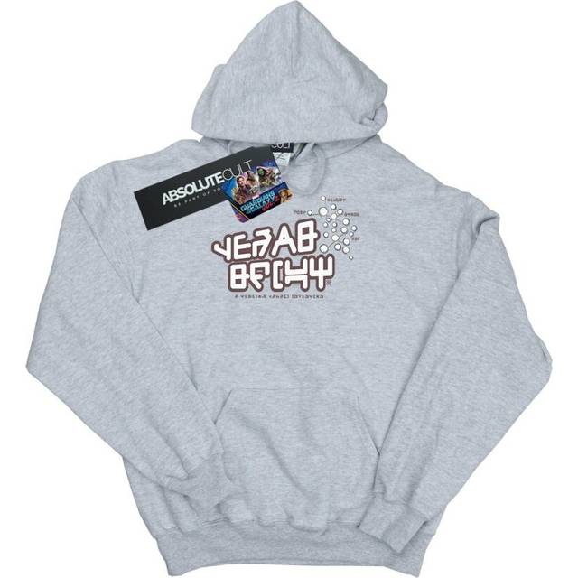 Marvel Mens Guardians Of The Galaxy Star Lord Text Hoodie L grå