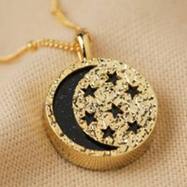 Lisa Angel - Celestial Black & Gold Necklace