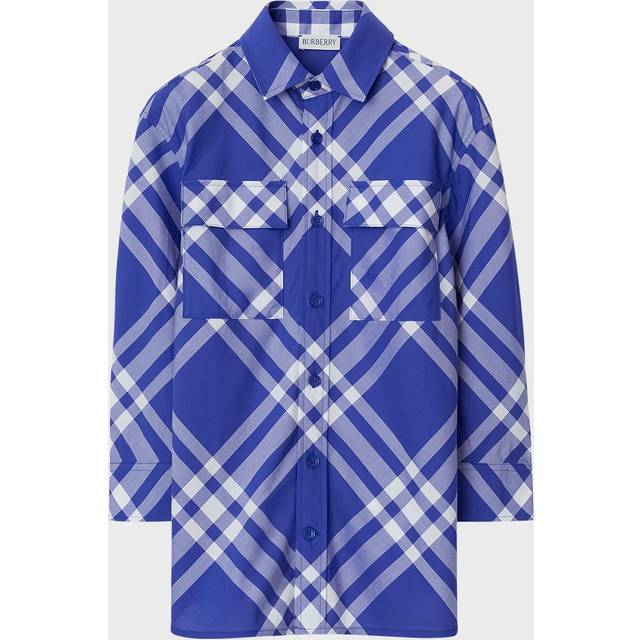 Burberry Boys Blue Check Cotton Shirt - 8 year